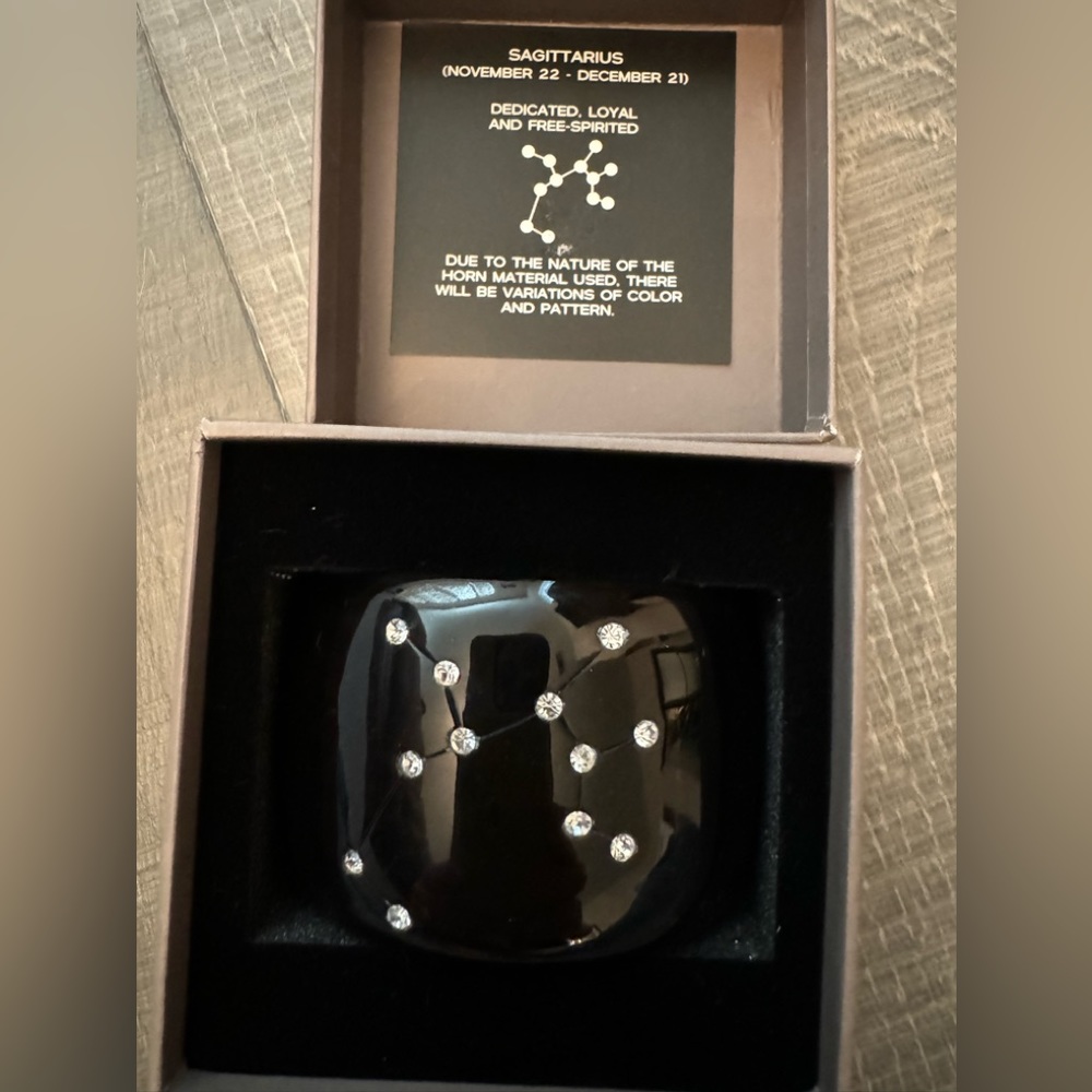 New In Box BCBG Rhinestone Constellation Sagittarius Cuff Bracelet